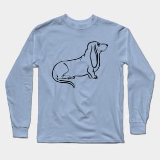 Sitting Basset Hound Long Sleeve T-Shirt